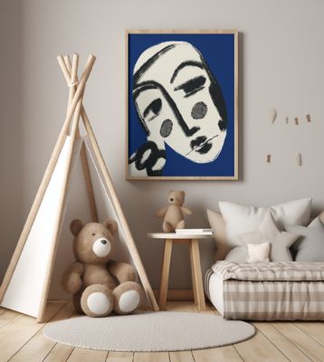 Resting Portrait In Blue