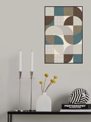 Palm Springs Desert Shapes Khaki Teal