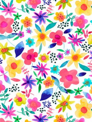 Summer Colorful Naive Floral