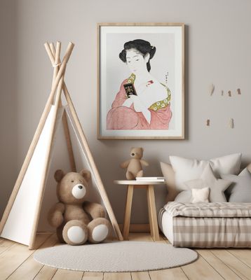 Japanese Woman Applying Powder (1918)