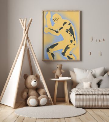 Skeletal Figure in Dynamic Pose