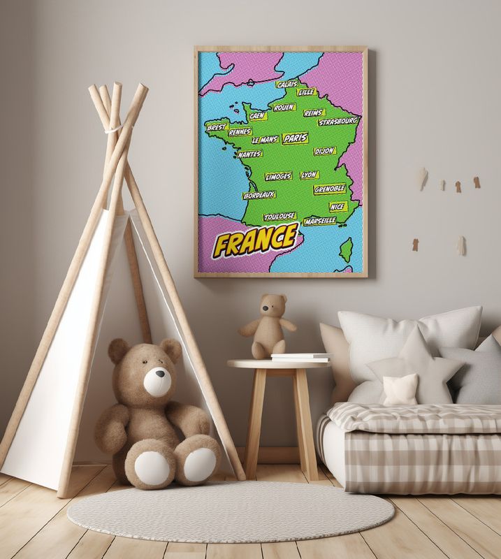 Freance Pop Art Map