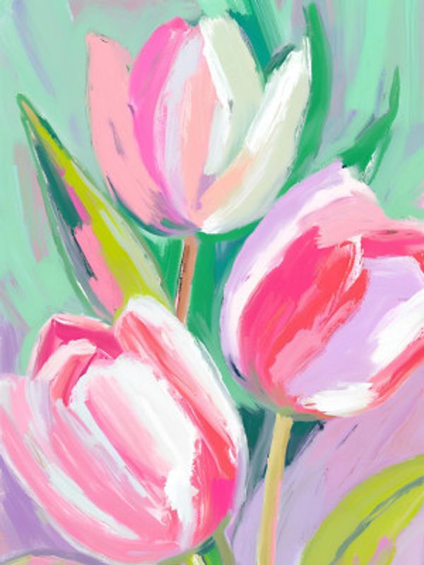 Vibrant Colorful Tulips