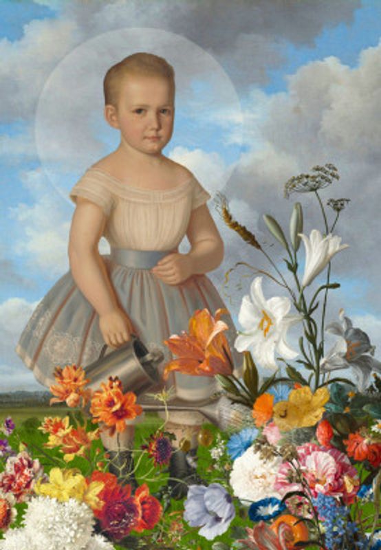 Child In the Garden   an Art Remix