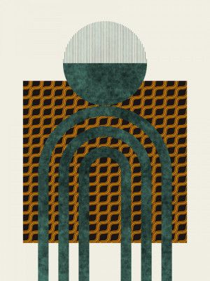 Textured Mid Century Composition 5