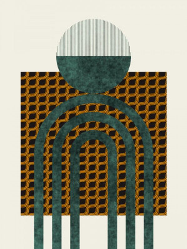 Textured Mid Century Composition 5