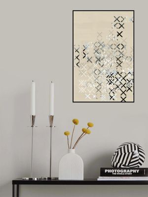 Minimal X Black and White Composition 3