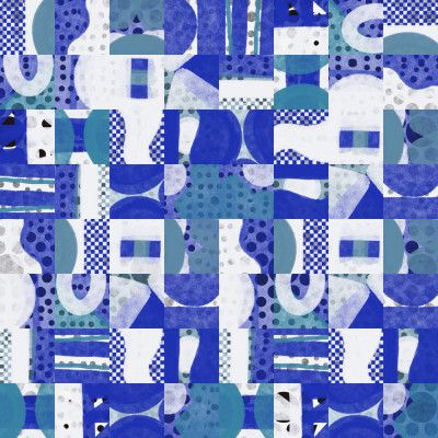 Mid Century Grid Pattern Five