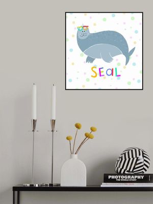 Happy Seal Wearing a Large Pair of Glasses by Carla Daly