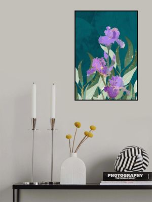 Iris Flower Turquoise