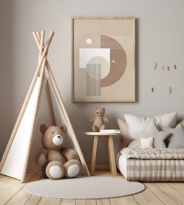 Neutral Semicircles Poster