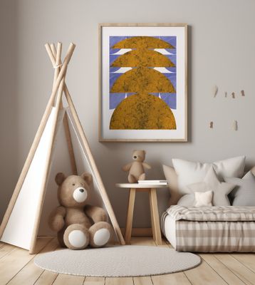 Golden Marble Sphere Design