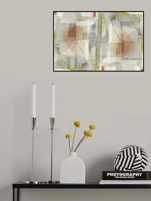 Bold Saffron &amp; Obsidian Structural Abstract 1