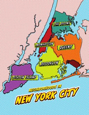 New York City Neighbourhoods Pop Art Map
