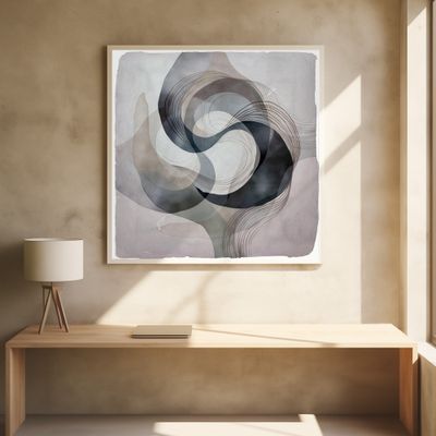 Abstract Green On Neutral Background 2