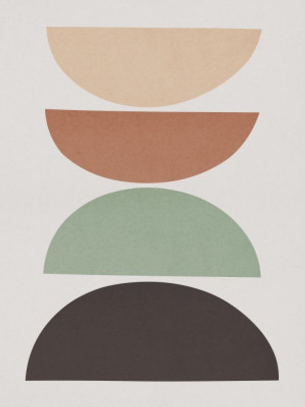 Organic Geometry Semicircles Pattern