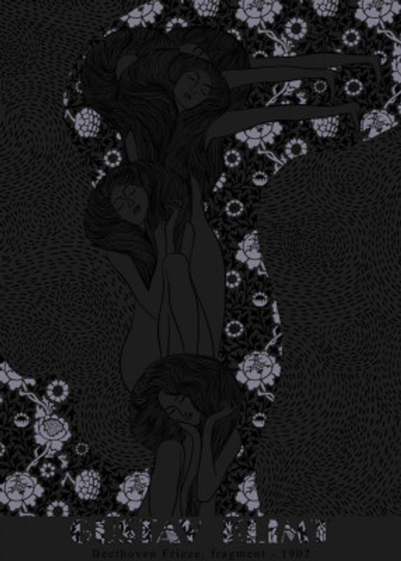 Beethoven Frieze G.klimt By Catsanddotz 5 To 7      30 X 42 Inch