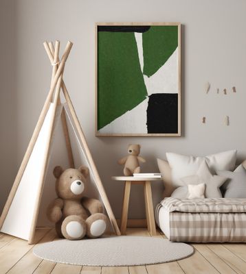 Abstract Green Shapes