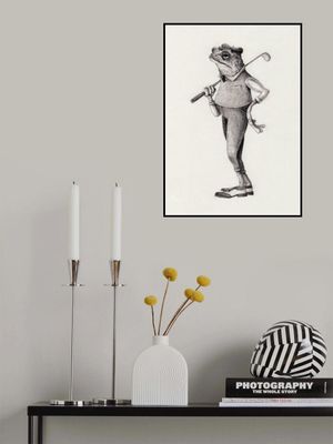 Frog In  Vintage Golf Attire