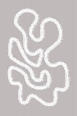 Abstract Art With Fluid White Lines