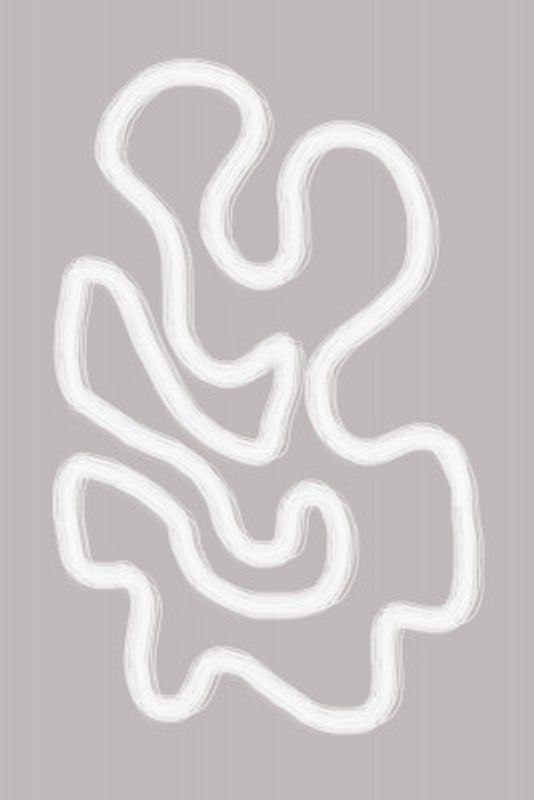 Abstract Art With Fluid White Lines