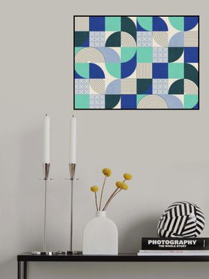 Palm Springs Desert Shapes Ocean Blue