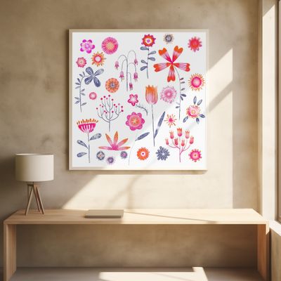 Pink Wildflower Garden