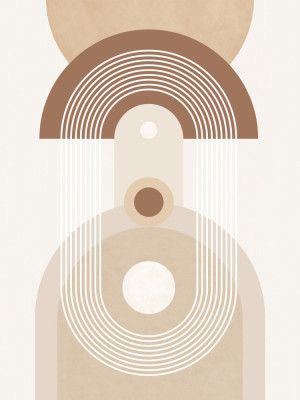 Beige Mid Century Poster