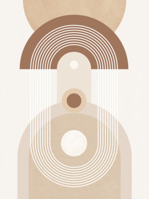 Beige Mid Century Poster