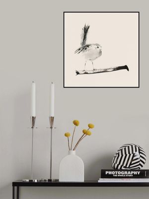 Sketched Bird On Branch