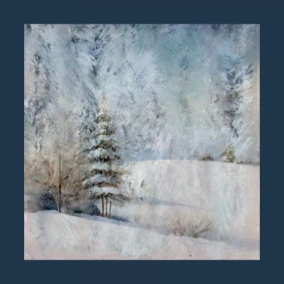 Winter Scene: Christmas Tree Vintage Style 4