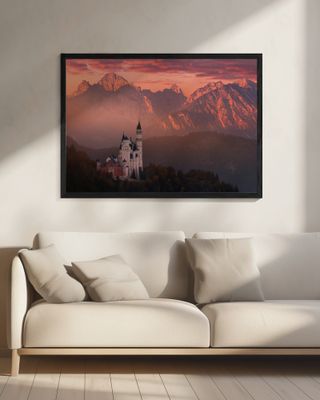 Red morning above the castle