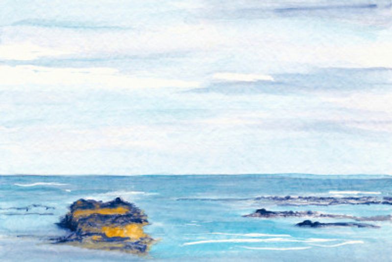 Tranquil Seascape with Rocky