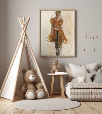 A Woman in a Vibrant Dress