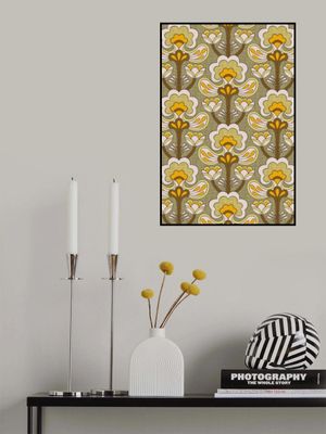 Retro Bloom Rhapsody Ochre Yellow
