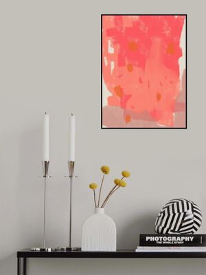 Abstract Painting In Pastel Colors. Orange and pink.