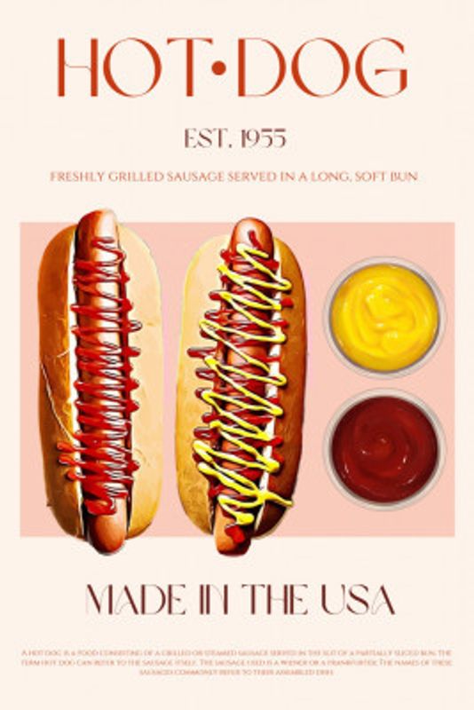 Hot Dogs with Mustard and Ketchup