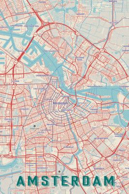 Retro Map   Amsterdam