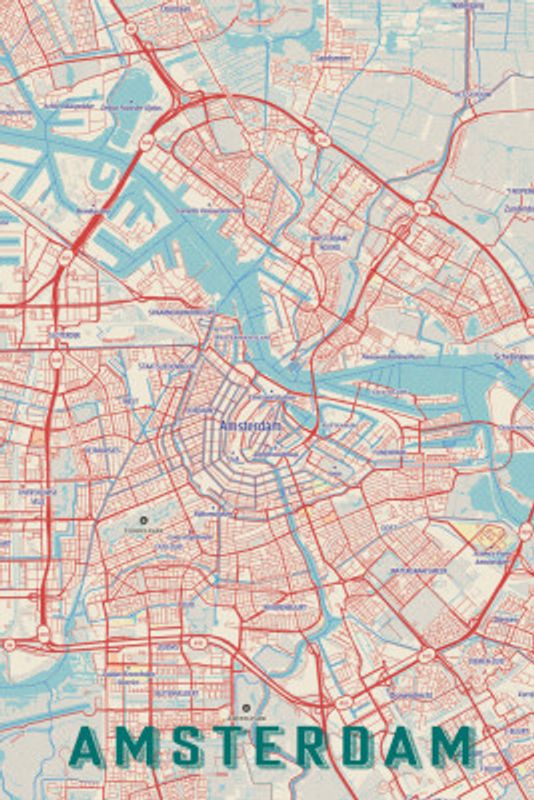 Retro Map   Amsterdam