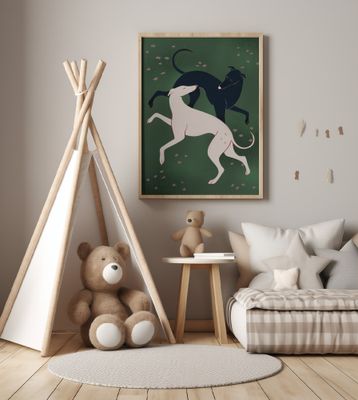Elegant Greyhound Pair