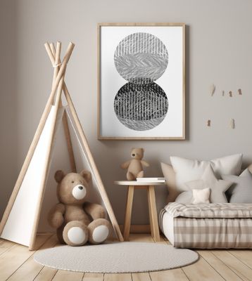 Black Grey Dots Bauhaus No1