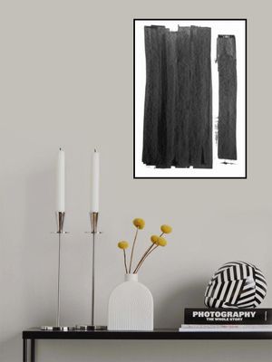 Vertical Black Brush Strokes