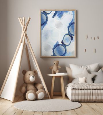 Blue Abstract Swirls 3