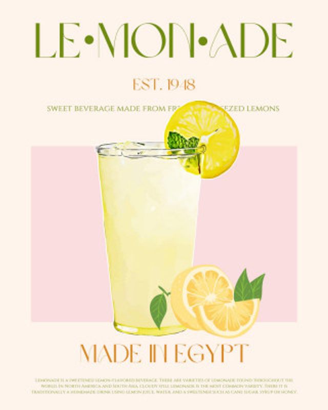 Refreshing Glass of Lemonade