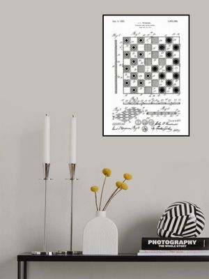 Checker and Chess Board Patent 1921