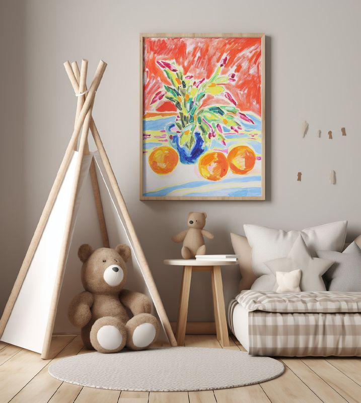 Schlumbergera And Three Oranges