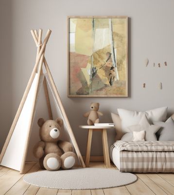 Earth Toned Collages And Dynamic Shapes