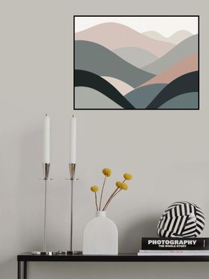 Landscape With Layered Pastel Hills