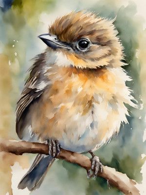 Little Bird Aquarell