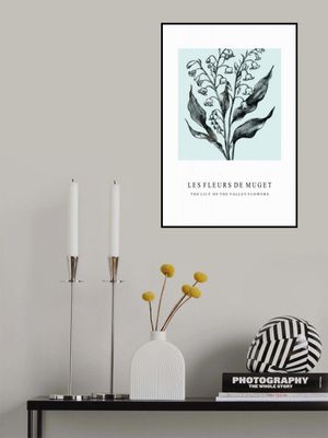 Lily of the Valley Flowers In A Monochrome Illustration